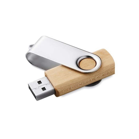 MO1201 - 2.0 or 3.0 USB flash drive with wooden casing. 1 to 64GB.