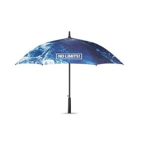 MO2168 - 23", windproof manual opening umbrella with rubberized plastic handle