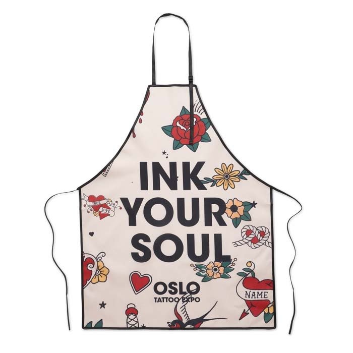 MPAP07 - Full colour waterproof adjustable apron in 100gsm