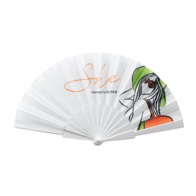 MPFN01 - Full colour plastic hand fan