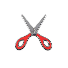 MPIN06 - Custom shape plated zinc alloy lapel pin with imitation hard enamel logo design
