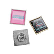 MPIN09 - Square metal lapel pin with doming