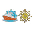 MPIN85 - Custom shape recycled zinc alloy lapel pin with soft enamel logo design
