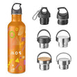 MS9475 - 750ml pantone matched single wall stainless steel bottles