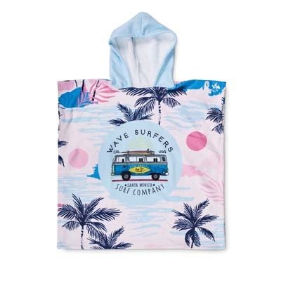 MT4013 - Full colour hooded towel (50% cotton/50%polyester) in 300gsm. Turkey production. From 50pcs
