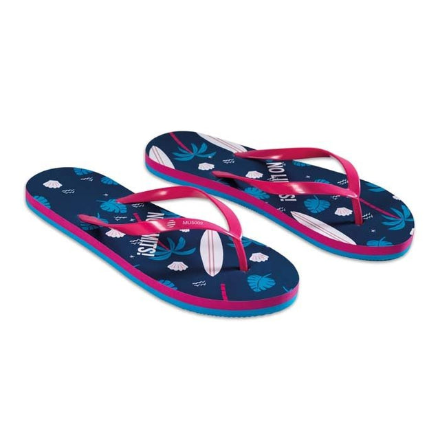 MU5002 - Double layer beach slippers: leave your logo footprints in the sand 