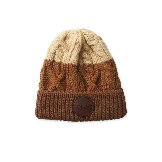 MW1020 - Braided cable beanie in acrylic with ribbed cuff.