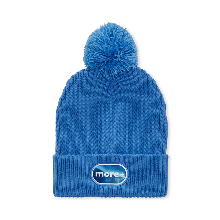MW1023 - Classic ribbed acrylic cuff beanie with pom pom.