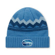 MW1024 - Acrylic custom pattern beanie in 2*1 rib knit cuff.
