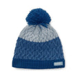 MW1027 - Braided cable beanie with 200gsm Shu velveteen lining, ribbed cuff and pom pom.