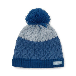 MW1027 - Braided cable beanie with 200gsm Shu velveteen lining, ribbed cuff and pom pom.