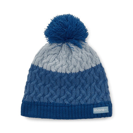 MW1027 - Braided cable beanie with 200gsm Shu velveteen lining, ribbed cuff and pom pom.