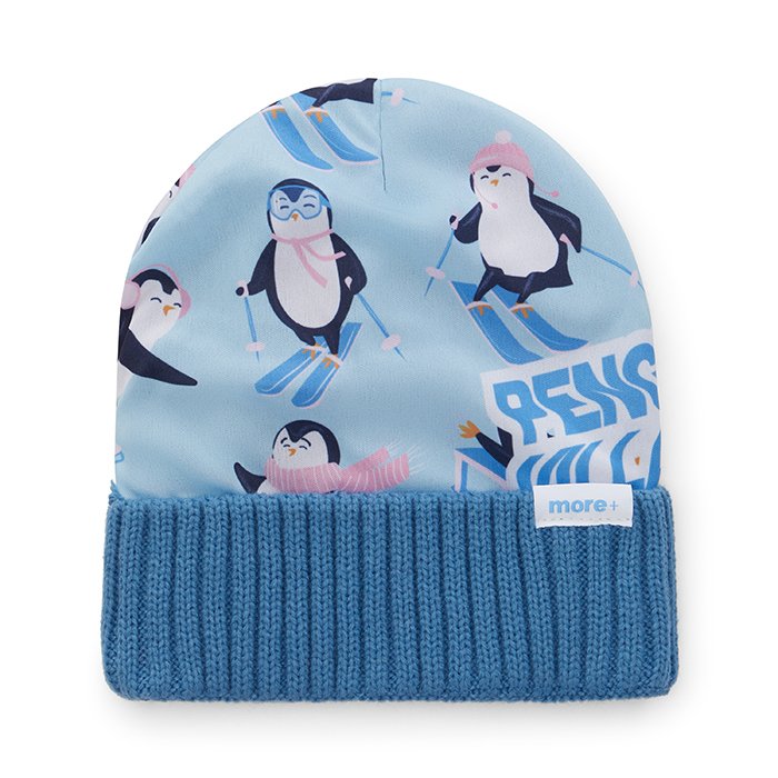 MW1030 - Full colour polyester beanie with acrylic inside and ribbed 2*1 cuff.
