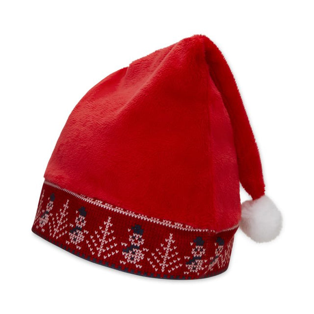 MW1034 - Red fluffly santa hat with sublimated headband.