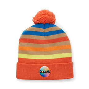 MW1110 - rPET custom pattern jacquard cuff beanie with pompon. Up to 6 colours included!