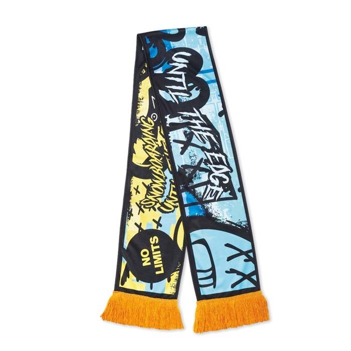 MW2006 - Full colour double layer scarf made of polyester mesh fabric
