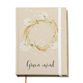 NOTEG5 - A5 grass paper hard cover notebook with your design printed sheets