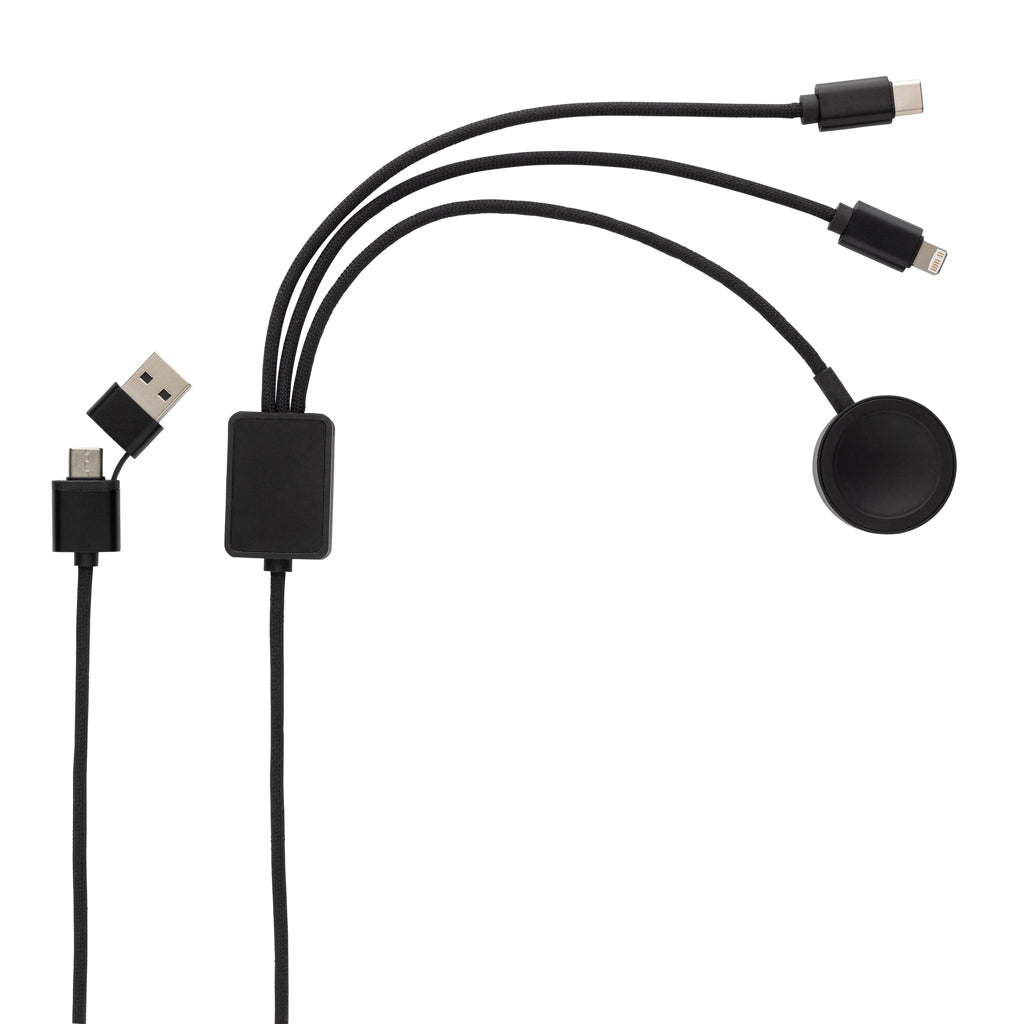 Terra RCS rPET 6-in-1 60W charging cable with watch charger