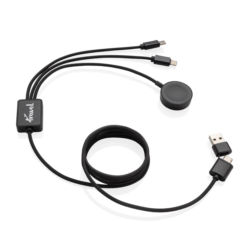 Terra RCS rPET 6-in-1 60W charging cable with watch charger