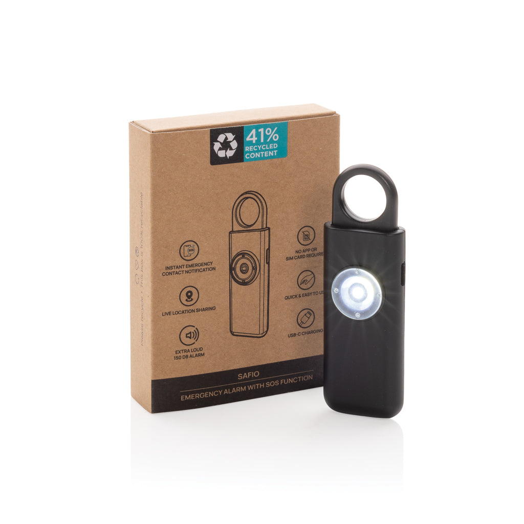 Safio RCS re-chargeable emergency alarm with SOS function