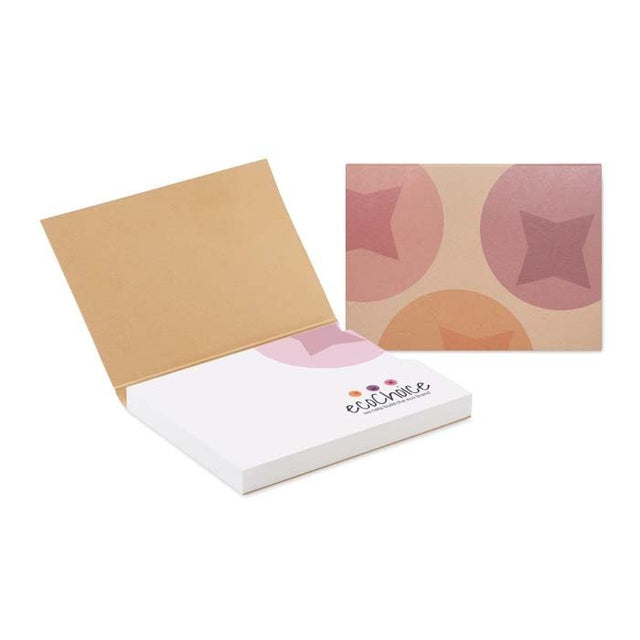 SNES00 - Recycled paper soft cover with 100 printed recycled sticky notes