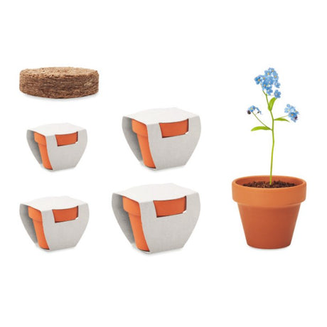 YC6146 - Terracotta pot (available in 4 sizes) with your choice seed and custom packaging