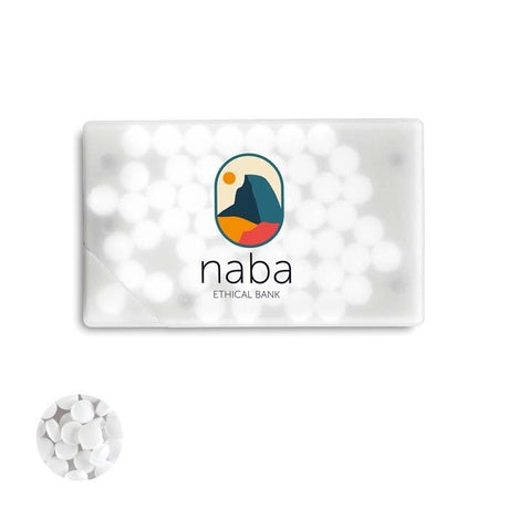 YC6637 - Credit card mint dispenser (8 colour options) with sugarfree mints. From 100 pcs