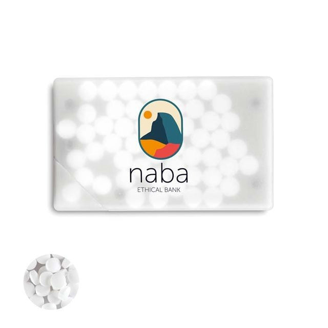 YC6637 - Credit card mint dispenser (8 colour options) with sugarfree mints. From 100 pcs
