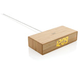 Bambusa modinātājs ar 5 W bezvadu lādētāju