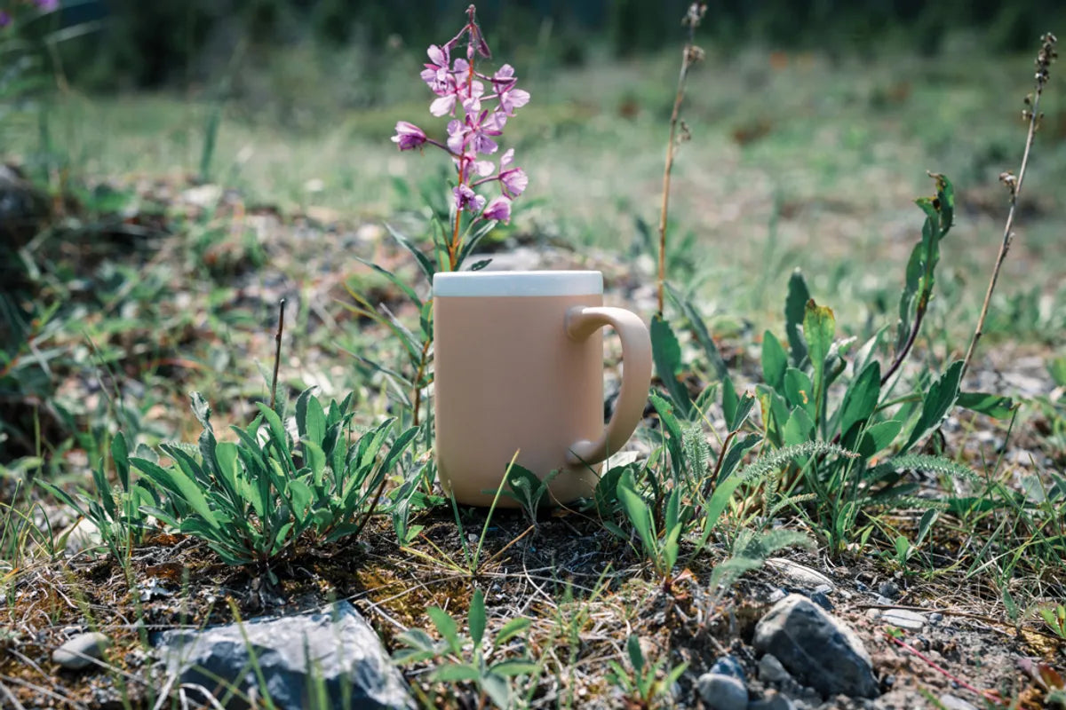Ceramic Mug With White Rim