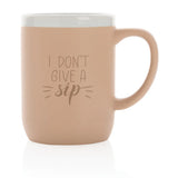 Ceramic Mug With White Rim