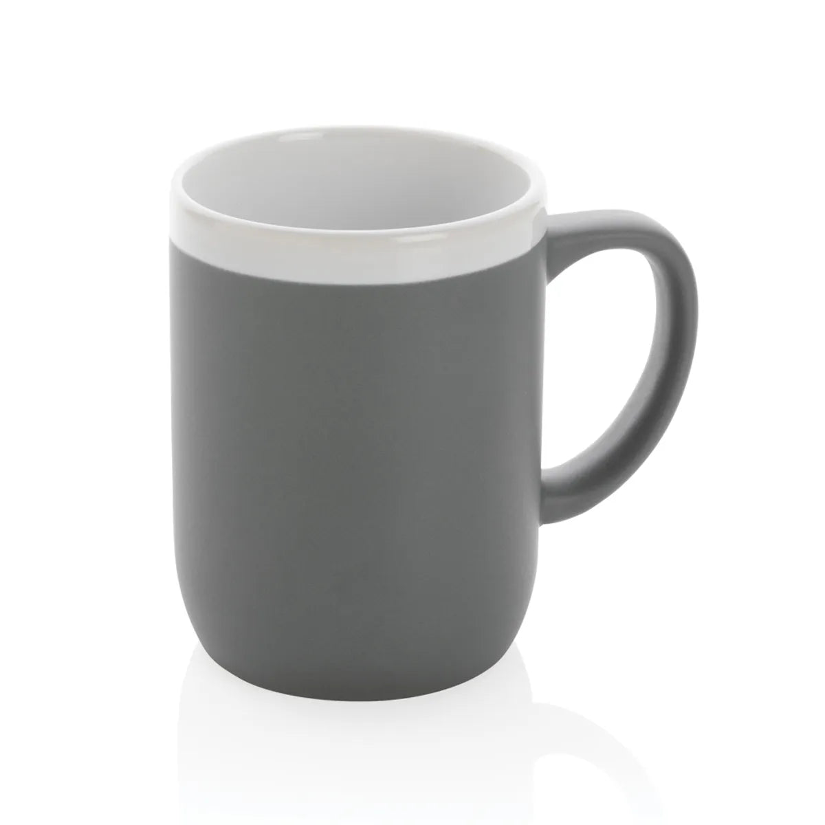 Ceramic Mug With White Rim