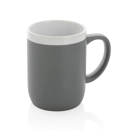 Ceramic Mug With White Rim
