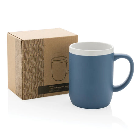 Ceramic Mug With White Rim