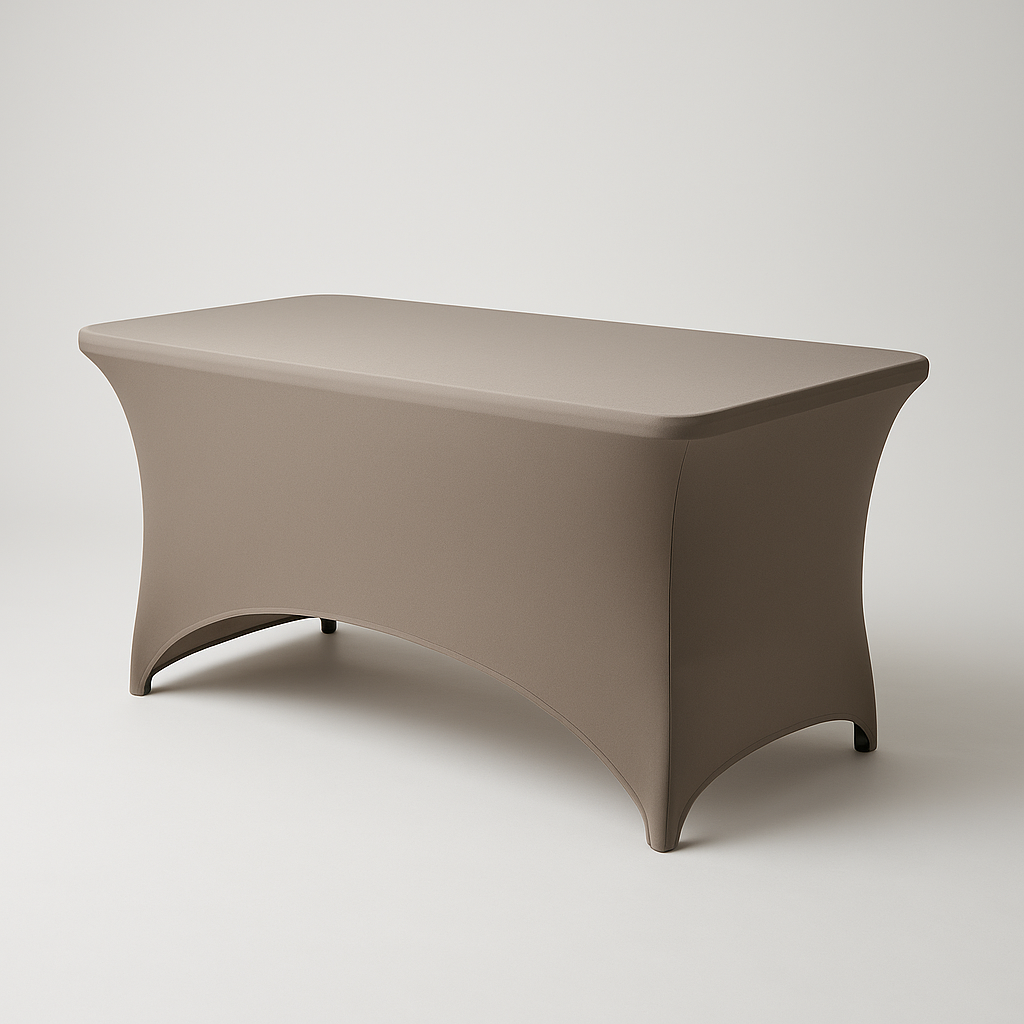 Branded event furniture, tablecloth table and chairs, concept build example