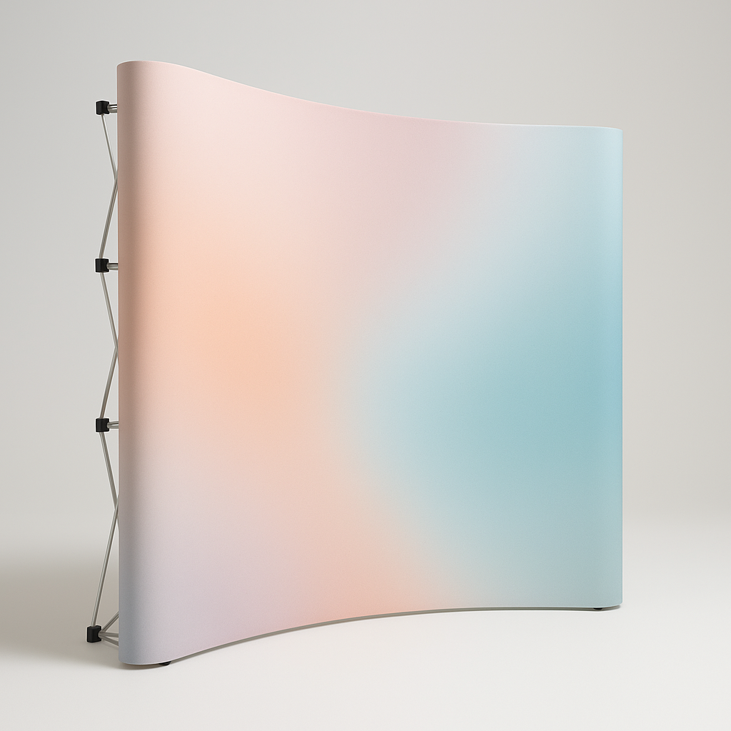 Pop-up display wall backdrop, concept build example