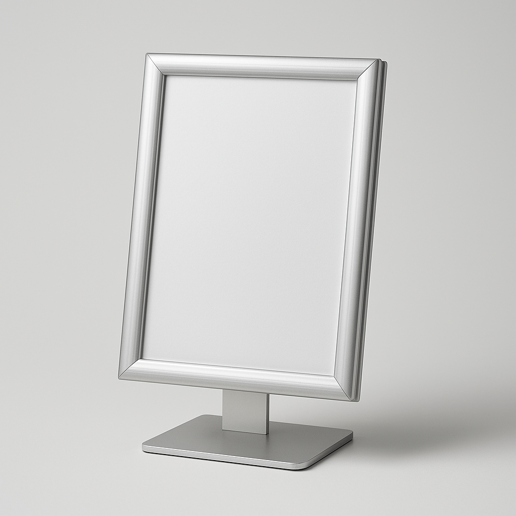 Poster stand and frame, concept build example