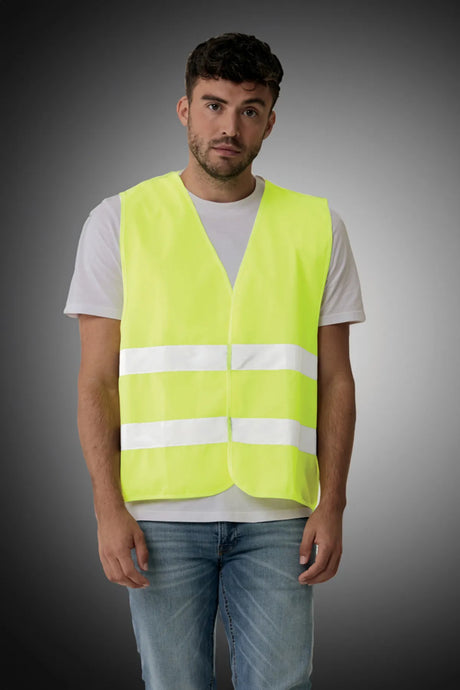 Grs pārstrādāta PET augstas redzamības drošības veste