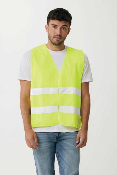 Grs pārstrādāta PET augstas redzamības drošības veste