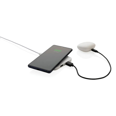 Rcs bezvadu lādētājs no pārstrādāta plastmasa, 10 W, ar USB portiem