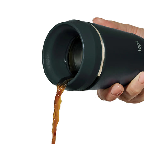 Topl pārstrādāta tērauda ceļojuma krūze ar patentētu 360° vāciņu