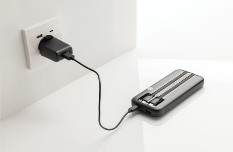 Turbopack Rcs Rplastic Powerbank 10 000 ar integrētiem vadiem