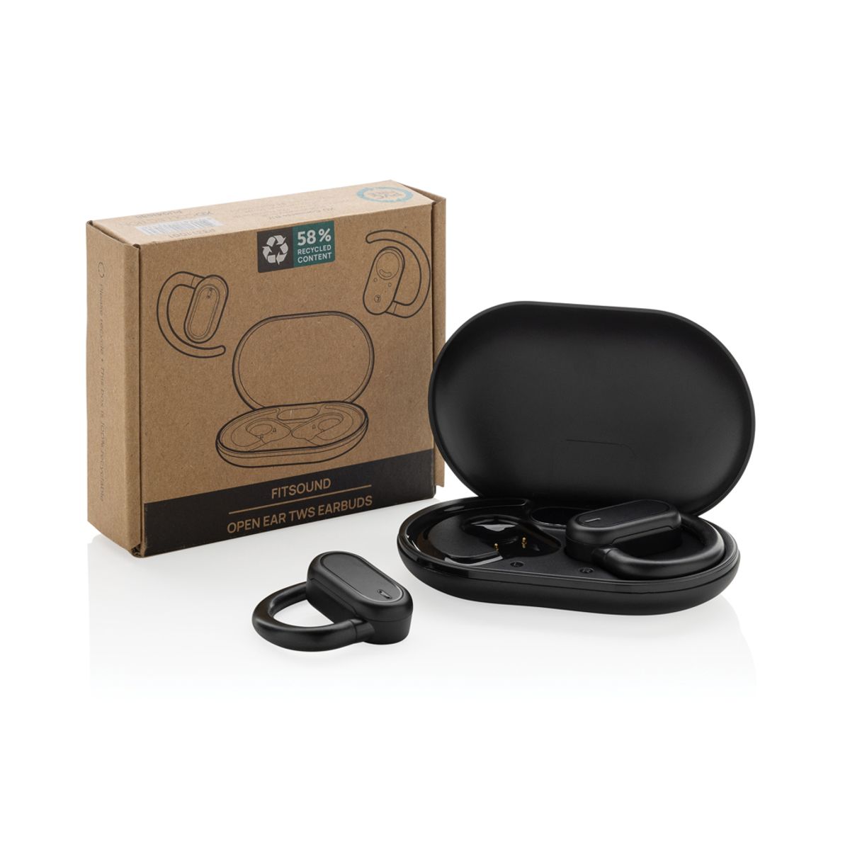 Fitsound Rcs Recycled Plastic Open Ear Tws Earbuds