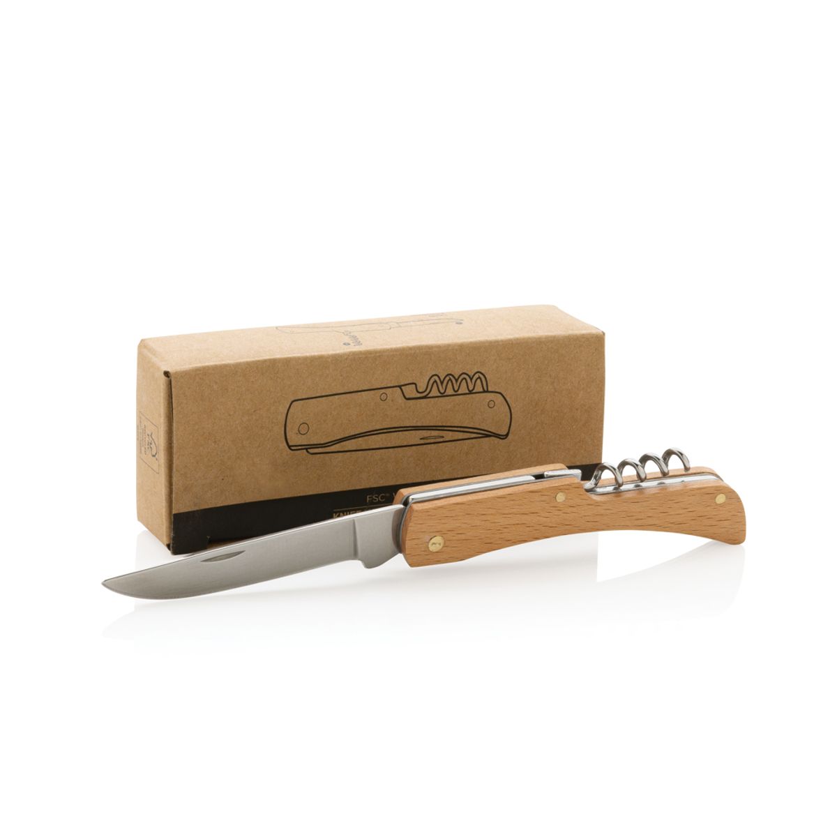 Wooden Knife With Bottle Opener