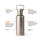 Nordic Drift Trail Ultra Light Titanium Water Bottle