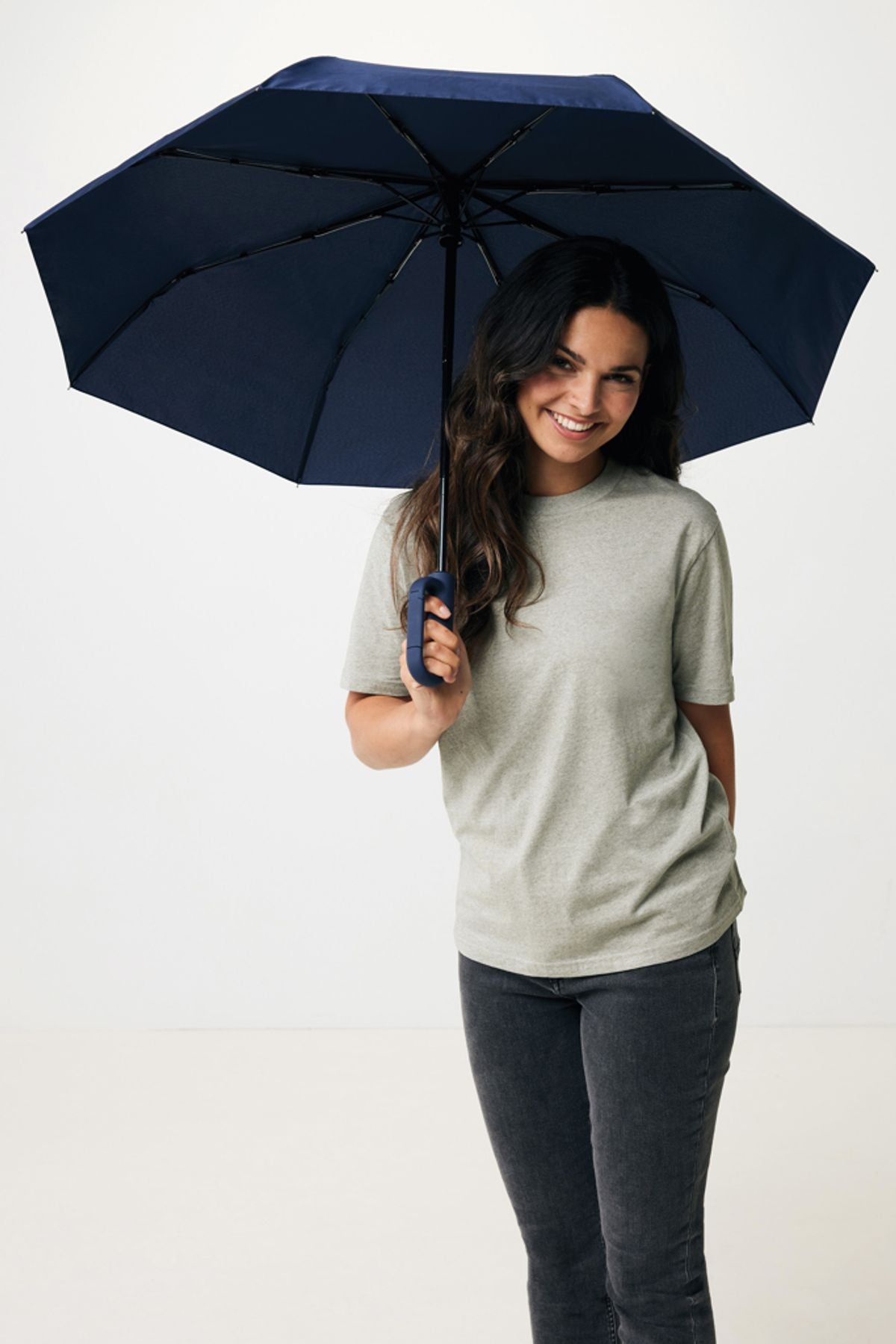 Yara 21" Aware™ Rpet Solid Colour Umbrella With Carabiner