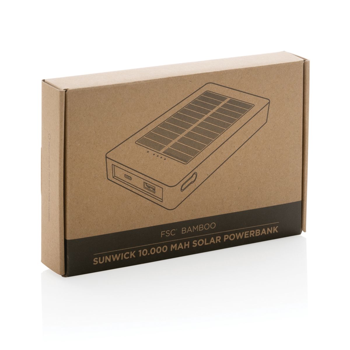 Sunwick 10 000 mAh bambusa saules enerģijas powerbank
