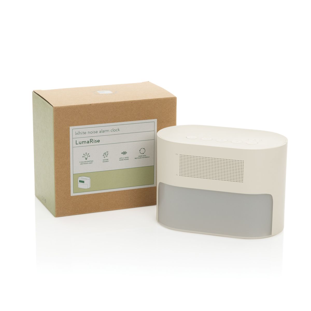 Lumarise Rcs Recycled Plastic White Noise Alarm Clock