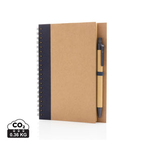 Kraft Spiral Notebook With Pen