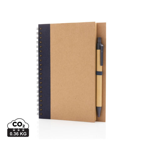 Kraft Spiral Notebook With Pen